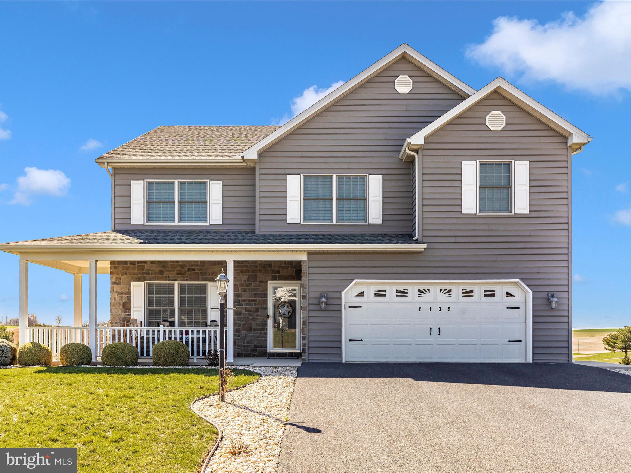 Nestled on the 17th fairway of the Penn National Iron Forge golf course, this custom-built 2-story home is an idyllic retreat for those seeking a sophisticated lifestyle enveloped by the tranquillity of the outdoors. Occupying an impressive nearly 3,500 square feet on the upper two floors, this slice of paradise boasts five generous bedrooms inclusive of an expansive suite outfitted with two walk-in closets.
The property features a sizable walkout basement generously offering an additional 1,000 sq ft of space, perfect for entertaining or transforming into a grand recreational room. The residence is also completed with four full bathrooms for added convenience. The seamlessly designed open-concept kitchen comes equipped with custom cabinetry, island, breakfast bar, and an informal dining area, creating the perfect ambiance for entertaining friends and family.
A first floor den/offices serves as the ideal space for a home office or library. Located at the end of a peaceful cul-de-sac, this house offers unrivaled sunset and mountain views, only enhancing the property's utopian environment.
Enjoy the comforts of natural gas zoned heating and air as well as the reliability of a whole house generator. Unique true lighting in all closets guarantees optimum convenience and functionality. This home represents an unparalleled opportunity to live an affluent lifestyle within this prestigious golf community.