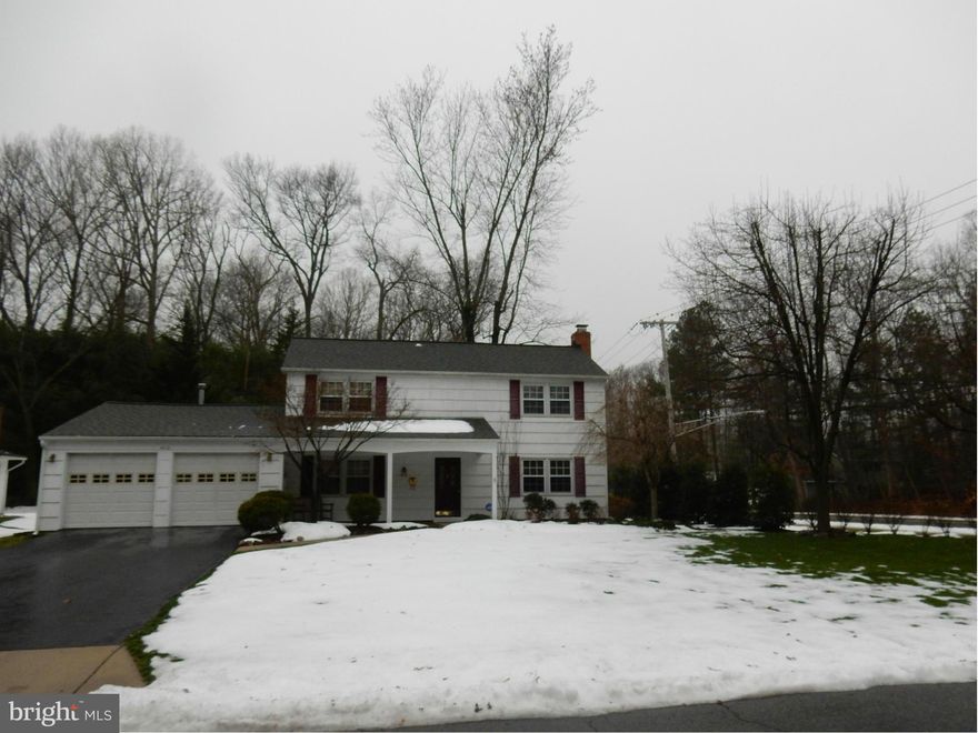 Desired Neighborhood.  Large Corner 1/2 Acre Lot.  Rear Yard Private, fully fenced & backs the woods.  Covered Patio for entertaining.   2 Car Garage Plus additional full workshop.  Two Story with Bath on Main Level Beautifully updated kitchen with granite counters and Stainless steel appliances. Dining rm and Brkfast Rm with sliders leading to yard. Huge Liv Rm W/Fireplace.Spacious Bedrooms.