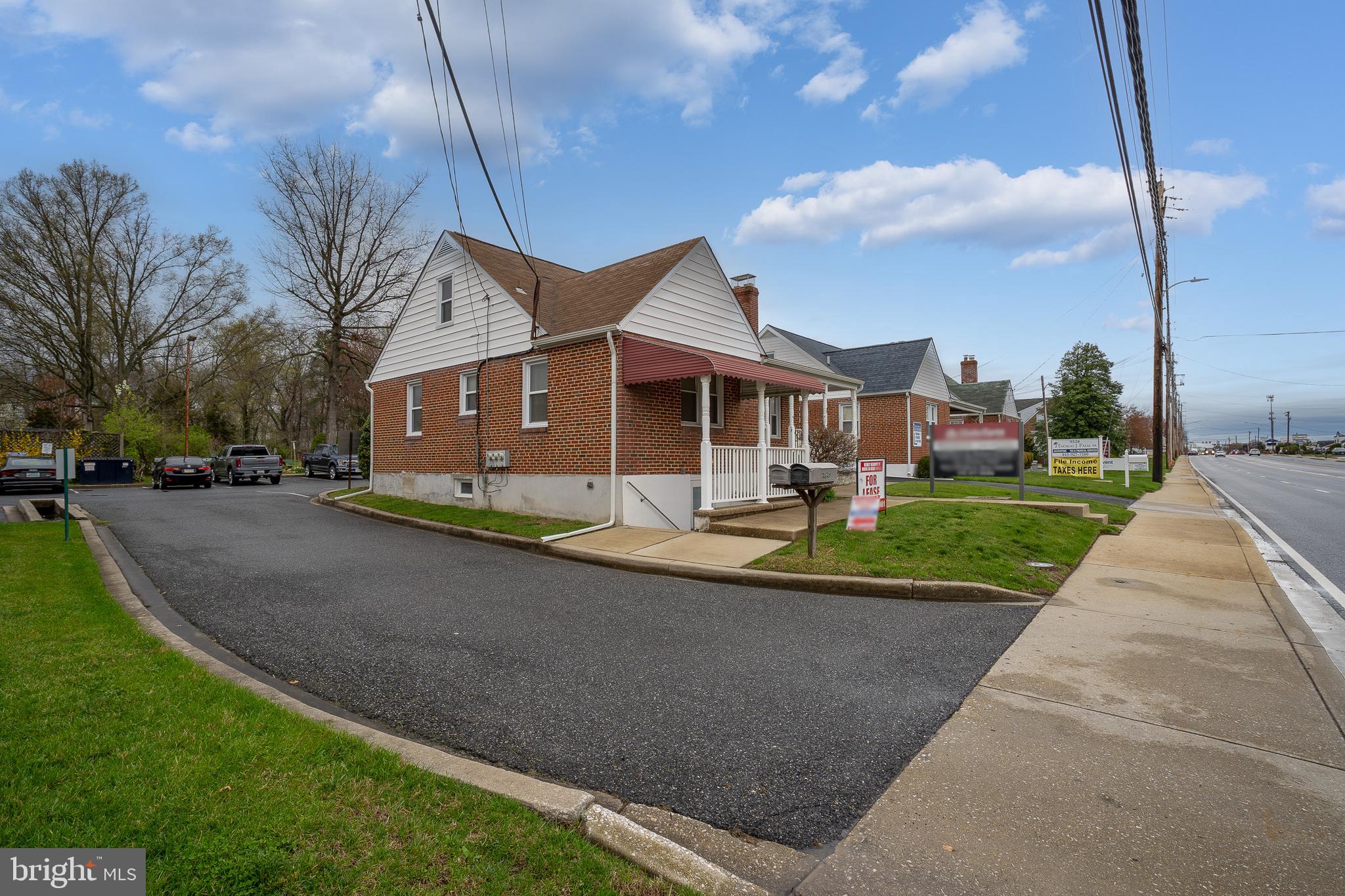 Super free-standing building with two floors available for lease. Heart of Perry Hall and great visibility. Six separate offices total, one & half bathrooms. Lower level is leased at the moment. Great opportunity for insurance, real estate, professional use. Quick access to all arteries of travel. Additional parking lot at St. Michaels Church connected by sidewalk.