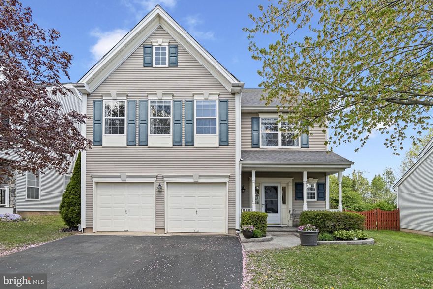 Welcome to 105 Shire Lane, a warm and welcoming home perfectly situated on a quiet cul-de-sac within the lovely Fox Heath community. This beautiful residence is filled with natural light, highlighted by a stunning two-story family room with a wall of windows and 9' ceilings throughout the main level. The open floor plan is ideal for entertaining and features upgraded hardwoods throughout the first floor. The kitchen is a cook’s delight, boasting granite countertops, raised panel cabinets, a large island, and stainless steel appliances with gas cooking. It includes a breakfast area that leads to a formal dining room or out to the private, fenced-in backyard. The upper level features a primary suite with a cathedral ceiling, a large walk-in closet, and a master bath complete with a double bowl vanity, ceramic tile shower, and a relaxing jacuzzi tub. There are three additional nicely sized bedrooms with great closet storage, including a fourth bedroom that was updated in 2020. The laundry room was also conveniently updated in 2020. Outdoor living is easy on the paver patio overlooking the private yard. Beyond the property, the neighborhood offers an incredible community feel with walking paths, two playgrounds, and a quiet atmosphere. You are just minutes away from the Perkiomen Trail, Limerick outlets, and Providence Town Center. This home is located within the Perkiomen Valley School District, including Evergreen Elementary.