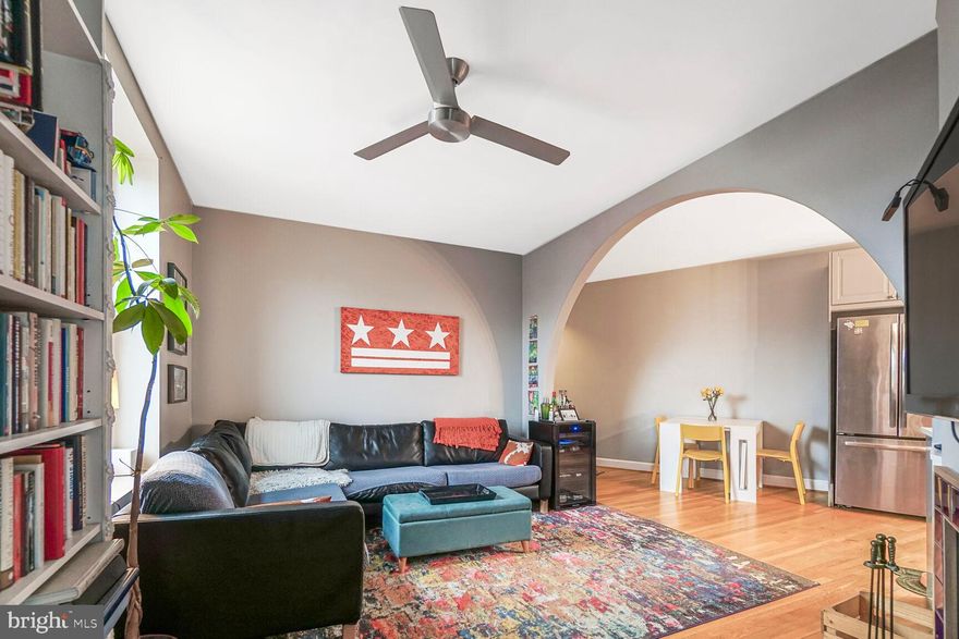 Welcome to 121 13th Street Northeast, Unit 301, a stylish urban oasis in Washington, DC. This modern 1-bedroom, 1-bathroom home spans 777 square feet and boasts contemporary amenities. Enjoy the convenience of an in-unit washer and dryer, stay comfortable with air conditioning, and unwind by the cozy wood-burning fireplace annd new open kitchen with stainless and quartz.  Character is everywhere with the original hardwood floors and historical angles. Accessibility is a breeze with the building's elevator. Experience the perfect blend of comfort and city living in this vibrant DC residence.  On the edge of Lincoln Park, all of Capital Hill is walkable and within minutes of the front door.