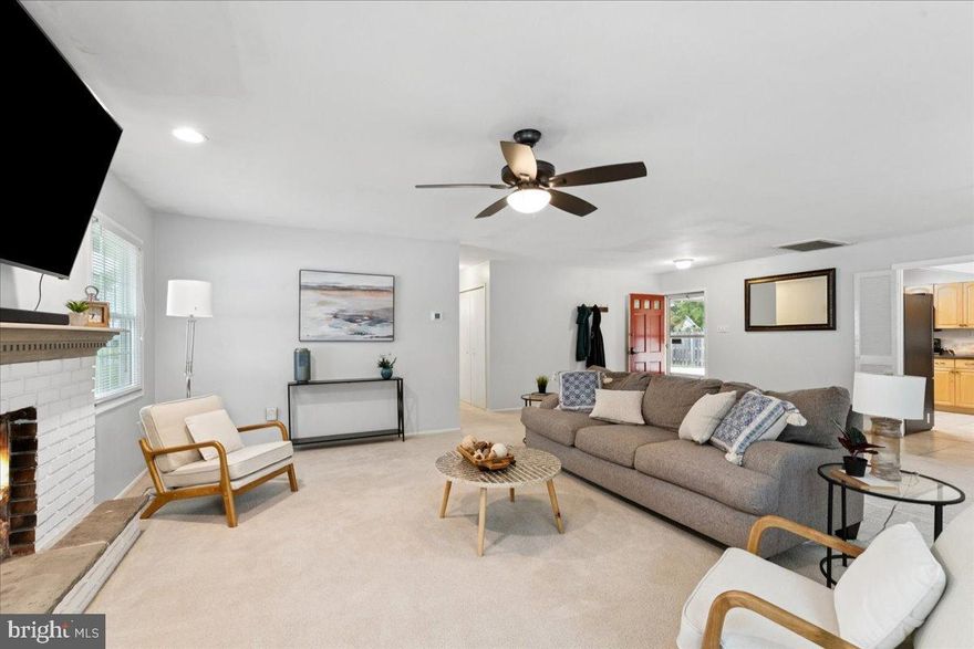 Looking for stylish, easy one-level versatile  living? Garage was converted and now this beautifully refreshed home boasts 5-bedroom, 2-baths  plus space, comfort, and charm! Freshly painted and move-in ready, it features a spacious Great Room with a warm, cozy fireplace, perfect for relaxing or entertaining. The updated kitchen with newer appliances makes cooking a pleasure, while the stylish primary bath adds a touch of luxury to your everyday routine.  Perfect layout for multi-generational living or roommate/tenant option.
Step outside to your level, fully fenced backyard—a perfect canvas to create your own outdoor oasis for gatherings, pets, and playtime. With two sheds for extra storage and a large driveway for guests, this home was made for hosting holidays and making memories. Ideally located between DC and Baltimore, you’ll enjoy an easy commute and convenient access to shopping, dining, and more.
✨ Don’t wait—this one truly has it all! Be sure to ask your agent about the ages of the HVAC, roof, and appliances—you’ll be pleasantly surprised!