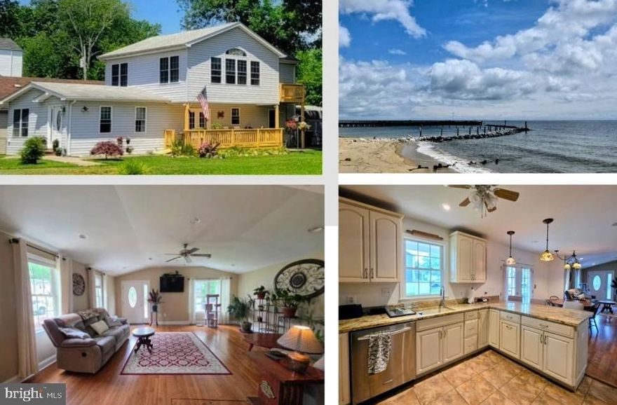 "CHESAPEAKE BAY LIVING" Welcome to Coastal Living in North Chesapeake Beach!  This Beautiful Home is located only four blocks from Glorious Chesapeake Bay!!!  You can enjoy the Chesapeake Beach Boardwalk, Restaurants, Local Shops, Antique Stores, Fishing Pier, Beach, Charter Fishing, local Tackle Shops, Recreational Fields & Parks and so much more!  Enjoy the beautiful Sunrise, Sunsets, Bay Breeze and Charm of living near the Chesapeake Bay!!!  This Beautiful Home was totally rebuilt & remodeled in 2009!  Step inside to the Inviting Floor Plan * The Main Level features an Open Living Room with lots of Windows & Hardwood Floors * Dining Room with a door to the side Deck * Gorgeous Kitchen with Granite Countertops, Breakfast Bar, Stainless Appliances, Gas Oven & Ceramic Flooring ** Powder Room * There is a Main Level Bedroom with a Full Bath & Walk-in-Closet ** The Upper Level features a Gorgeous Primary Suite with Lots of Windows, Walk in Closet, Vaulted Ceiling plus has a Primary Bath with a Jetted Soaking Tub, Separate Shower, Double Sink & Ceramic Tile Flooring * There is a Separate Laundry Room upstairs which comes with the Washer & Dryer *** There is a Large Deck off the side where you can Relax, Entertain & Enjoy your Summertime BBQ’s!  Very Nice Shed for Storage!  Not far to DC, Virginia, Baltimore, Annapolis, Andrews AirForce Base, Shopping, Restaurants, Slots, Fishing, Boating and so much more!  Sellers recently replaced the Roof & Heat Pump in 2024 also the Crawl Space has been professionally encapsulated * There was a New Well installed in 2009 * Also home has a Water Filtration System * There are no Covenants or HOA’s  & located outside of the town taxes which is a plus!!!  Really nice home is a must see!!!