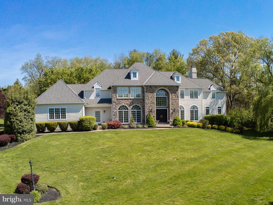 Exceptional colonial manor home situated on a beautiful cul de sac lot in the desirable neighborhood of Countryview Estates at Maple Hill in Malvern. This beautifully upgraded and well- maintained home sits on +/- 1.5 acres of beautiful grounds and mature plantings and offers over 5,000 square feet of exquisite finished space on the first and second levels including 4 bedrooms, 3 Full Bathrooms and 3 Powder Rooms. This 2 story home features an abundance of amenities including an open floorplan for active family living, upgraded marble flooring in the foyer and master bathroom, exquisite custom millwork including a turned staircase with beautifully carved pillars, gorgeous oversized windows streaming in natural light and a finished lower level. The first floor features a marble 2-story open foyer, an oversized formal living room with double sided fireplace, a formal dining room with imported Italian chandelier, family room with vaulted ceiling and impressive fireplace with stone to the ceiling and a keystone, with a custom cherry built ins, an huge bright kitchen with an abundance of upgraded wood cabinets, custom hand painted imported tile backsplash and stainless steel appliances including a 48" Thermador range with double oven, griddle and grill, 48" SubZero Refrigerator, Thermador Warming Drawer and Bosh Dishwasher, breakfast room area with sliders to the rear deck overlooking the level backyard, with mature trees around the entire perimeter to create a private park like setting perfect for a pool or sports court. A mud room/laundry room with many cabinets, a powder room and a back staircase. This level also features a built-in sound system with surround sound and ceiling speakers in every room.  The home has a Nutone central vacuum system on all three levels. Second floor features a fabulous master suite with large sitting room, marble master bathroom and walk-in his and her closets with a huge vanity. Second floor hallway with hardwood floors leads to three additional ensuite bedrooms and a large cedar closet. Walk-out finished lower level offers recreational area including a billiard room, card game room with wet bar and beverage refrigerator, mirrored backsplash accented by glass shelves, exercise room and sliding glass doors to the side yard patio. The exterior of this well-appointed home features a stone facade and cement hardie board siding, new gutters, level rear yard and TimberTech deck. This magnificent home is conveniently located in the heart of Tredyffrin township, just minutes to the shops and restaurants of Malvern, Berwyn, Paoli and Wayne, and the King of Prussia Mall. close proximity to all major highways for commuting to Center City, the airport, and Corporate Centers.