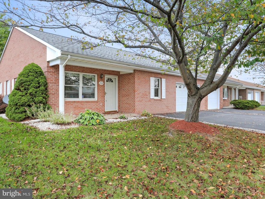 Absolutely wonderful end townhome in sought after South Pointe subdivision; 2 large bedrooms with a separate office or small 3 bedroom;  one and a half car garage with additional work area and floored attic access  for additional storage; laundry and both baths have sun tunnels; walk in closets; separate dining room; family room off kitchen; front porch and covered back porch with large storage room; separate patio; all blinds and window treatments; actual hardwood floors in office; living room; hallway, kitchen and family room; upgraded laminate flooring in both bedrooms; over 1700 sq feet makes it one of the largest townhomes in the development.