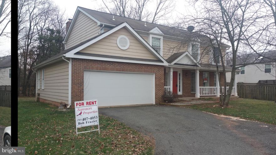 Call tenant to show,  Foxfield Sub 3 level Colonial w 2 car garage at end of culdesac.  4 BRs &  den, 3.5 baths. Deck, backs to woods! Newer appliances, flooring, fresh paint. Mother in law suite in basement w/ kitchenette, sep entrance. Amenities - pool and tennis courts. Real FP in Family room! Pets c by c,  Lawn service included!  Double sinks in both baths up.  Cathedral ceiling in master BR