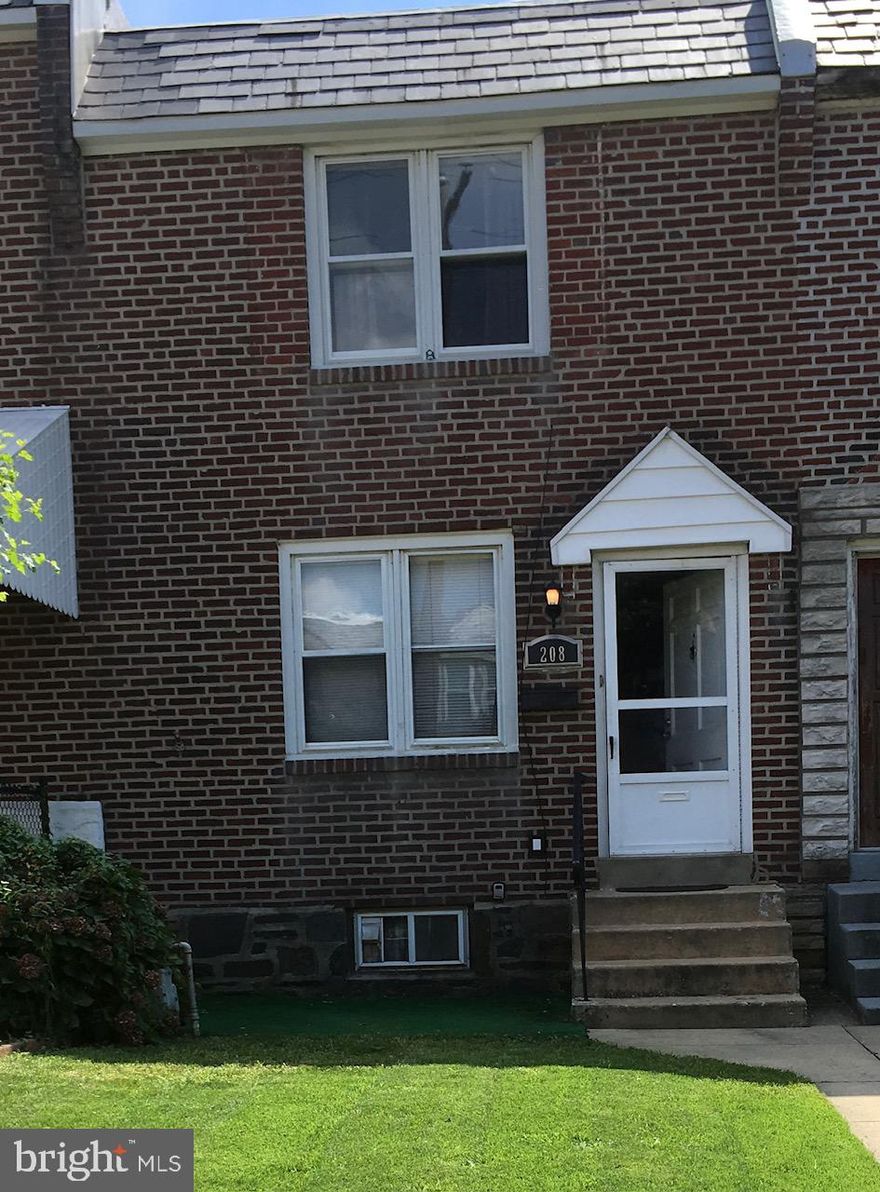 Opportunity knocks in Delco! Three bedroom brick row priced below market.  Paint, carpet and some TLC will turn this into a great deal for hands on investor or first-time buyer. Located near shopping, public transportation and elementary school.  Contact listing agent for more information.
