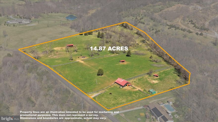 Discover the perfect blend of countryside charm and convenience with this exceptional 14.87 acre property in desirable Jefferson County, just minutes from historic Harpers Ferry and downtown Charles Town. This unrestricted parcel offers endless possibilities, whether you’re looking to establish a small farm, create a private retreat, or explore subdivision potential.

The topography features gently rolling pastures thoughtfully divided into multiple fenced areas, making it ideal for managing livestock or horses. Equestrian enthusiasts will appreciate the impressive barn with its durable metal roof, complete with six horse stalls and a spacious loft for additional storage. Three run-in sheds are already in place and four paddocks, providing even more functionality for animals.

A stream winds through the rear of the property, adding to the peaceful, picturesque setting. Mature, majestic trees are scattered throughout, enhancing the natural beauty.

With ample road frontage, subdividing is straightforward, adding to the investment appeal of this versatile property. Whether you envision a working farm, a homestead, or future development, the lack of restrictions gives you the freedom to bring your vision to life.

Enjoy the serenity of the country while still being close to local amenities, dining, and commuter routes. Properties like this are increasingly rare in Jefferson County, so don’t miss your opportunity to own a truly special piece of property in an ideal location.
