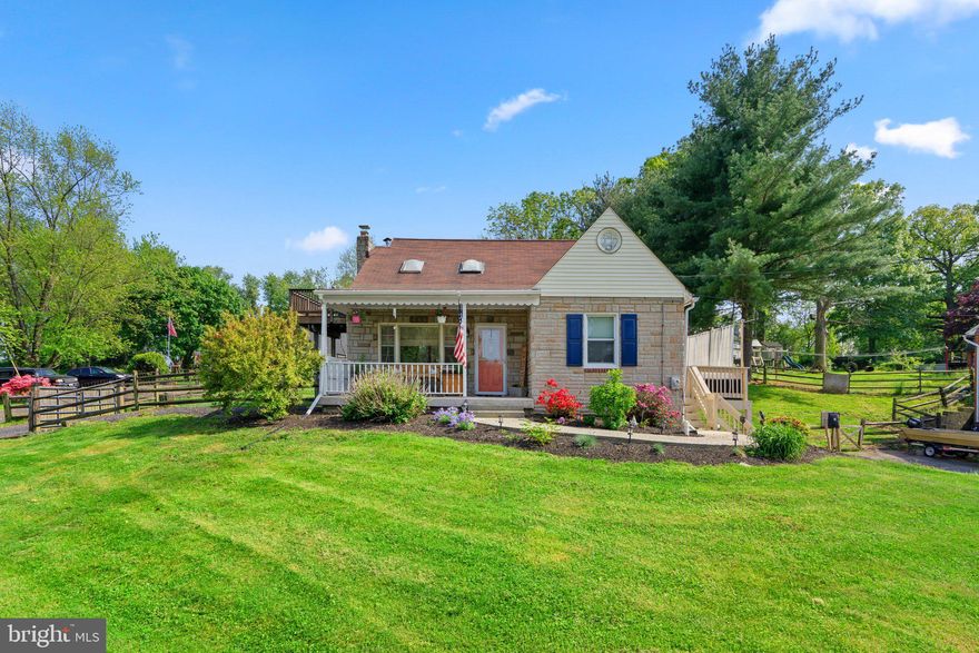 Adorable 3 bedroom 2.5 bath Cape Cod with updates and tons of character! Country kitchen, open floor plan with beautiful wood floors on main and upper levels; Upper level master bedroom with balcony, newer master bath, finished basement with walk out & wood stove-owners installed new water neutralizer and softener-, covered front porch, brick patio off kitchen to large fenced yard. Shed is included. Wrap-around deck. Driveways on both side of the house access. Sellers motivated to sell, will entertain all offers! NO HOA!