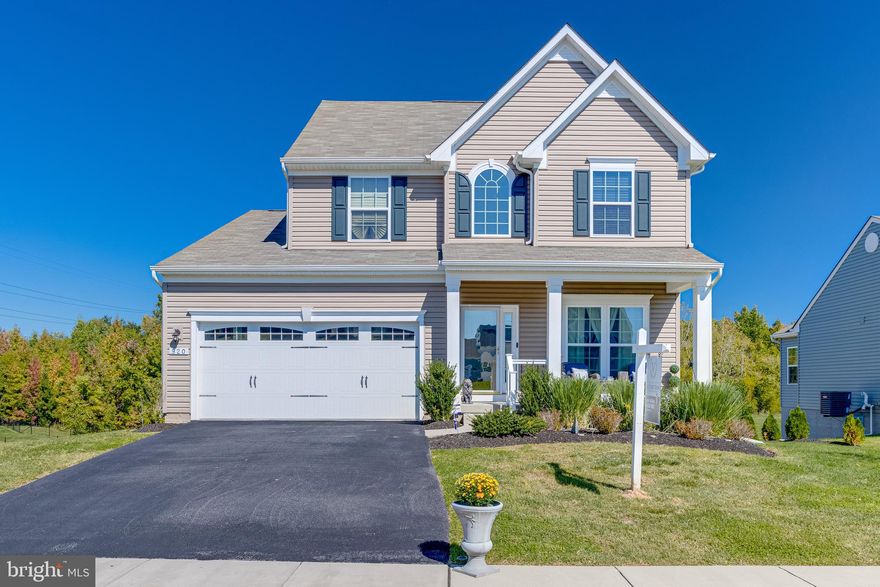 ** Rates stopping you from buying? Ask your agent/lender about negotiating a 2/1 buy down in the offer**
Beautiful 4 bedroom, 2.5 bath house in the new community of Hawkins Manor.  This home is only 5 years old and completely modernized with a 2 car garage, sun room bumpout, large owners suite, finished basement and fully fenced backyard that looks like a private oasis.  Hawkins Manor is a new development of luxury single family homes just minutes from Rt 40, Rt 43, I95 and tons of shopping/dining destinations. This home is settled way back in the development away from any major roads.  Walk into this home through the covered front porch and you are greeted by a cozy family room to the right and a powder room just ahead of you.  There is main level laundry on this floor located in the mudroom that leads to the two car garage.  Past the family room the home opens up into a large open concept space with a living room with fireplace that opens into the luxury modern kitchen.  The kitchen has a large granite island, granite countertops, stainless steel appliances, tons of custom cabinetry, and a huge walk in pantry.  A gorgeous sunroom bumpout off of the kitchen serves as the dining area with French doors that open out onto the rear deck.  The rear deck looks out over the fully fenced backyard and wilderness beyond.
Taking the stairs to the second level brings you to a full bath as well as four bedrooms.  One of these bedrooms being an owners suite with large walk in closet and private bath with double vanity, stand up shower and jacuzzi tub.  The basement hosts more entertainment/relaxing room with a large finished living space and full bath, as well as a potential 5th bedroom and tons of storage room.  There is a walkout in the basement that leads to a paver patio beneath the deck with a small bar area, another paver fire pit area, gazebo, storage shed and more.  This backyard is an oasis and an entertainers dream.  This house is only a few years old and has it all.  Perfect location and design waiting for you to come see it and call it home!