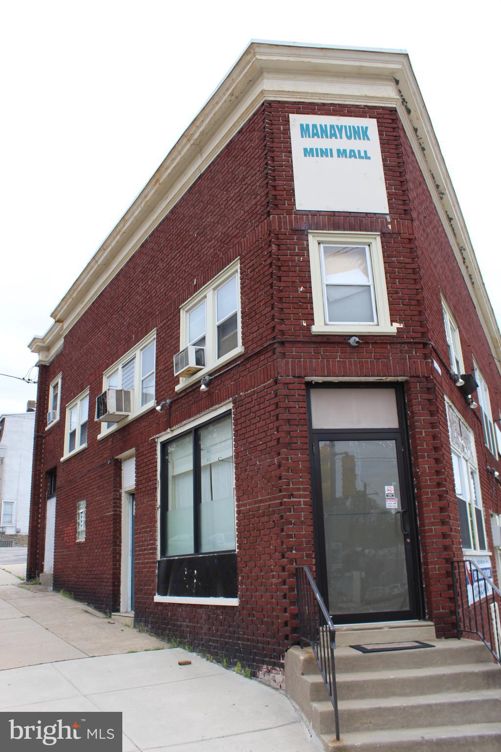 Small, but very visible commercial space, ideal for professional use. Space is approximately 250 sq ft, with windows facing both Ridge Ave and Manayunk Ave. it has a small storage room, and a powder room. Tenant pays gas & electric. The property has been used as a one person hair salon for the past four years. Updated photos to follow.