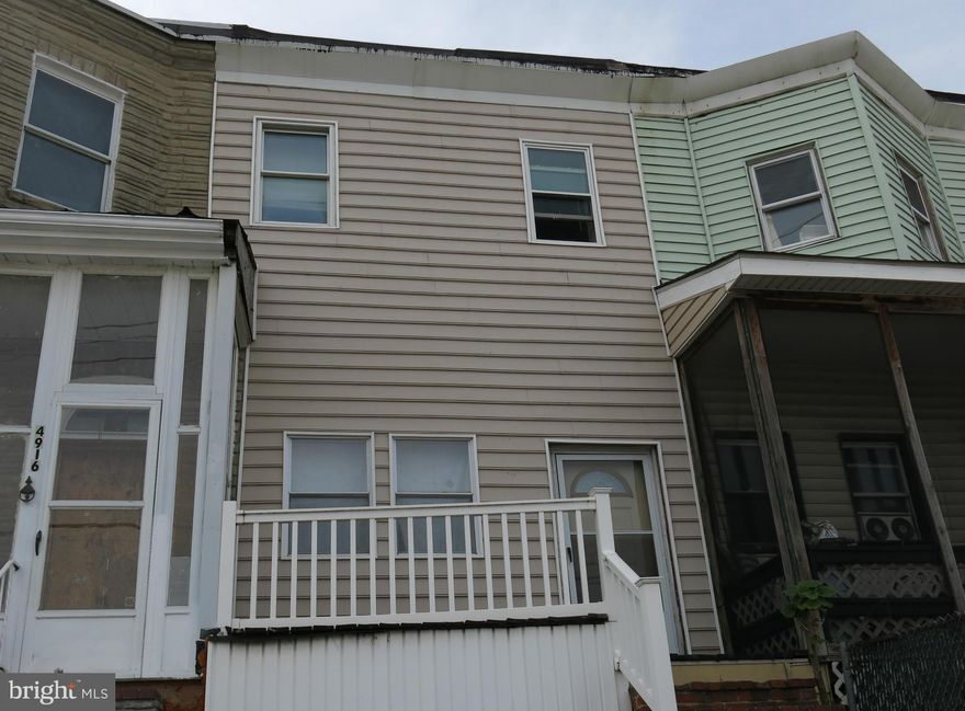 INVESTOR ALERT!!! Back on the market!  This Curtis Bay rowhome needs work but is priced to sell.   As-is.  Selling agent commission reduced to $750 on offers under $10k.  Buyer to verify existence of ground rent, seller will not redeem. Buyer to pay all transfer and recordation taxes.  Seller requires use of attached bank contract.