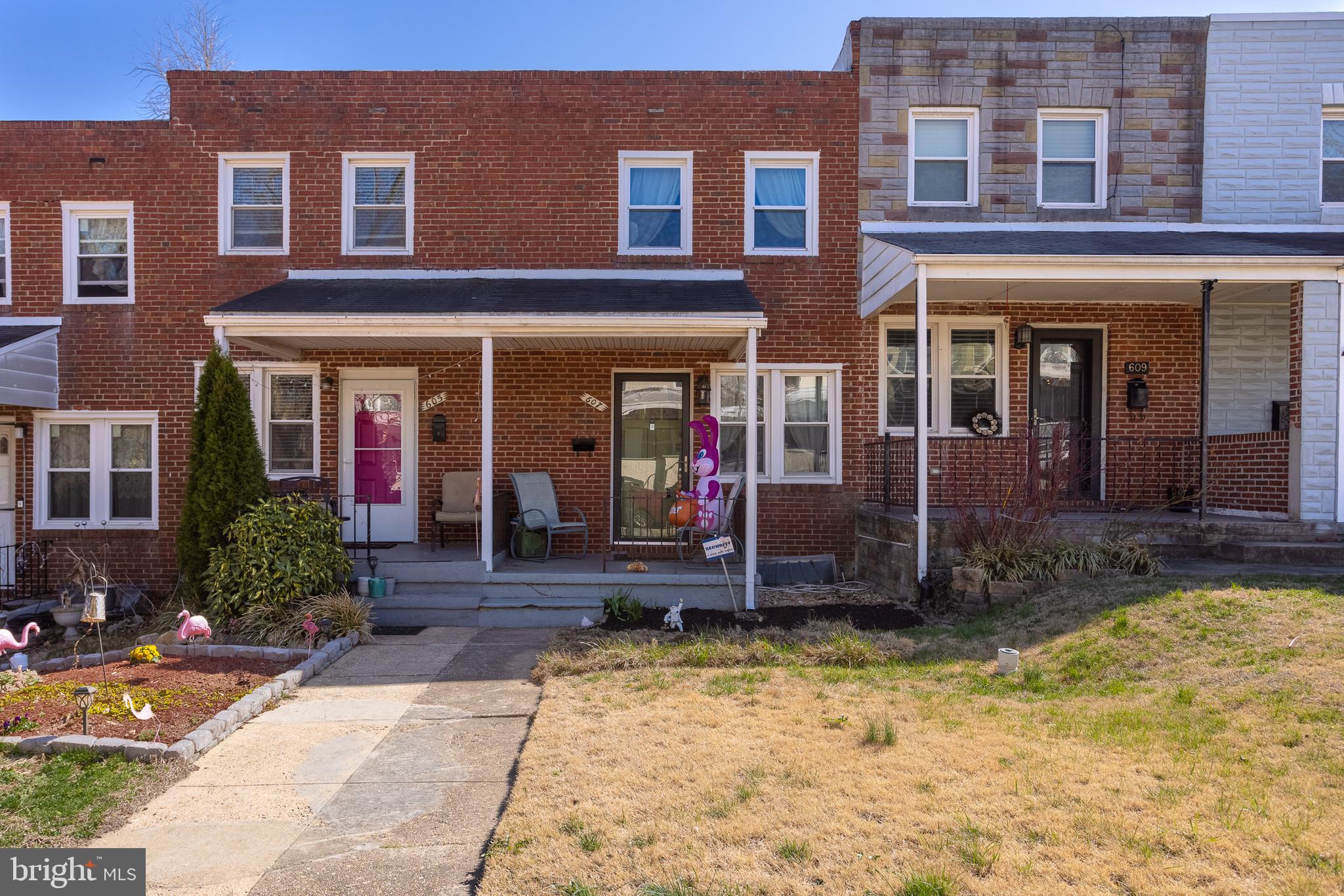 Welcome to this bright and spacious, previously renovated, porch-front, 2-story brick townhome with a finished, walk-out basement, located at 607 W. 36th St. in the heart of Hampden—ranked the No. 8 hottest neighborhood in the USA in 2025! Just a 1-minute walk from Wyman Park, this home boasts a stone and brick rear patio and a fenced-in backyard, perfect for outdoor relaxation. You're also within walking distance to local favorites like The Charmery, Souvlaki Greek Restaurant, The Food Market, Wine Source, and many other cool stores that make Hampden a vibrant community.
This thoughtfully designed property features two bedrooms and a full bathroom on the 2nd floor, while the 1st floor offers spacious living and dining rooms alongside a modern kitchen. The finished basement includes a 3rd bedroom, a second full bathroom, a utility/storage/laundry room, and convenient walk-out stairs to the backyard. Recent upgrades include new hardwood floors on the 1st floor, refinished hardwood on the 2nd floor, ceramic tile in the bathrooms, and a stylish kitchen with a marble countertop, solid wood cabinets, and a ceramic backsplash. Additional highlights include replacement windows, a replaced sewer line, and more—making this home move-in ready for 2025 and beyond!