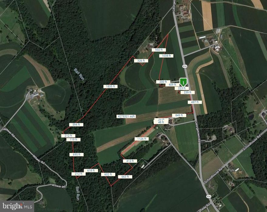 99.66 acres of land in Colerain Township. Check zoning ordinances for allowed uses. 60+/- acres tillable. 39.66+/- acres wooded.  In the wooded acreage, there is a beautiful creek running through. Colerain Township is committed to keeping farmland as farmland. Special uses per Township approval.