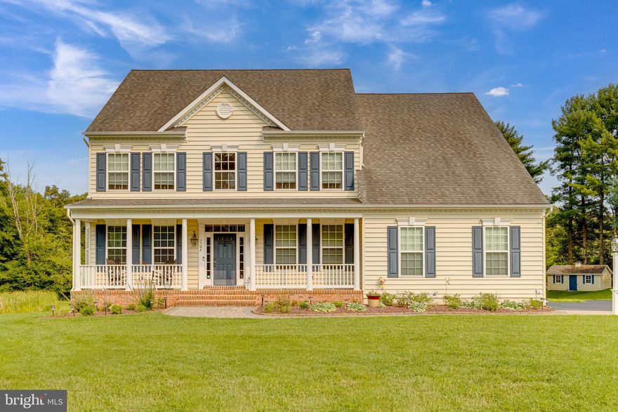 Stunning, highly desired Koch built colonial (Andover model) ready for a new owner. You don't want to miss this one! Owners have meticulously maintained this home with beautiful landscaping, lush green grass situated in a court on a .76 acre private lot. This home features a 2-car side entry garage, extensive hardscaping, custom built patio with built-in lights and a wood burning firepit to entertain your friends and family. As you enter the front door you are wowed by the 2-story foyer with gleaming hardwood floors and in home office off the foyer. Making your way into the gourmet kitchen you will appreciate the cherry cabinets enhanced by granite counters, a tile backsplash and huge center island. There is a large custom-built pantry with extensive shelving and pull-out drawers. The appliance package is second to none with beautiful stainless appliances. The step-down family room off the kitchen has a custom-built stone gas fireplace and a beautiful floor plan to entertain your guests or just relax. There is another room off the kitchen which owners use as a game room but very easily could be converted to a 5th bedroom by adding a closet. The new owner will appreciate the main level laundry which includes top of the line front load washer and dryer. In the upper level you will appreciate the 4 large bedrooms and hardwood landing overlooking the 2-story foyer. The master suite is spectacular with vaulted ceiling and Wi-Fi ceiling fan. It really is a private oasis which includes custom built his and her walk-in closets. The closets alone will sell this home. The master ensuite has a relaxing soaking tub as well as a beautiful tile shower and double vanity sinks. You will not want to leave your master suite. The owners did an excellent job of finishing off the lower level with a beautiful floor, a full bath, a large sitting area and a beautiful wet bar area to entertain guests. There is ample storage in the lower level. The HVAC and water heater have been well maintained and there is a fire sprinkler system in the entire home. This is a must-see home and will sell quickly as Griffith Landing is highly desired for its location with all government agencies close by; BWI airport within a 10-minute drive. Professional photos coming soon.