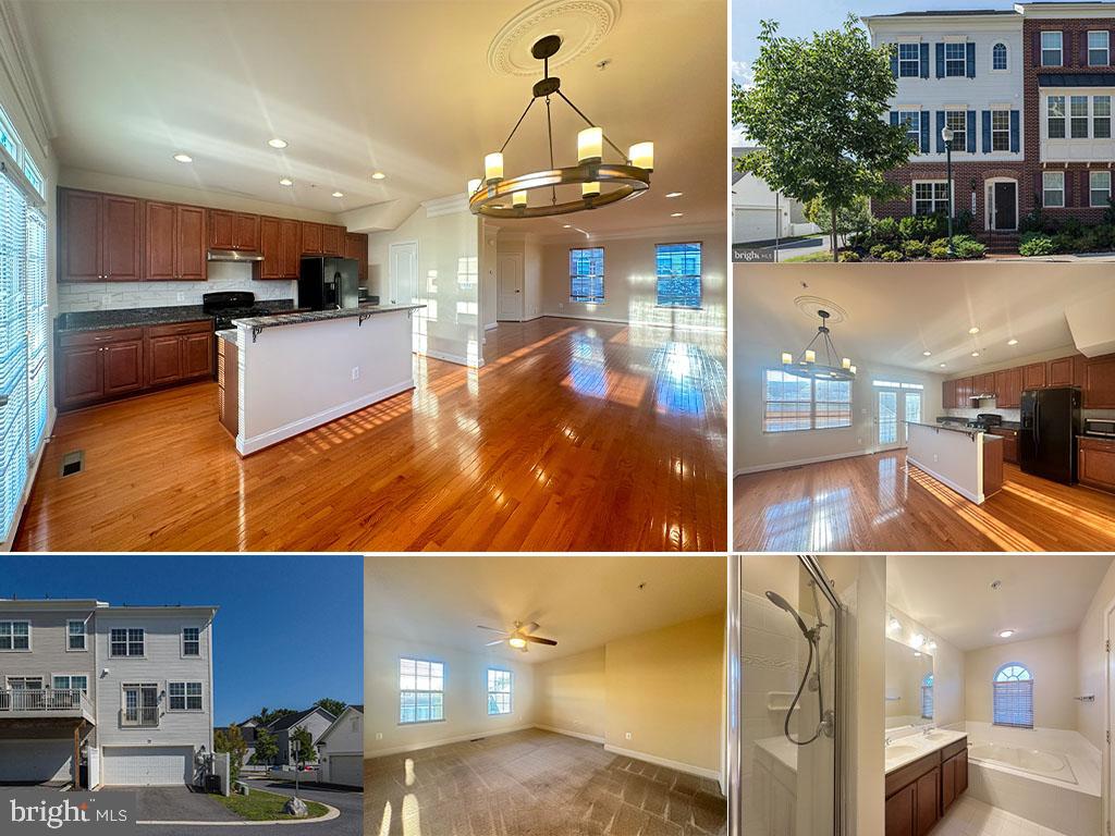 Nicely maintained end unit in the lovely community of Clarksburg Village. 2-car garage, granite counter tops, eat-in kitchen, gleaming hardwood floors on main level. Upper level laundry, master suite w/walk in closet & attached master bath w/ large soaking tub, glass shower and double sink vanity. Close to Harris Teeter & shopping and schools. Must see! Show anytime. Use RentSpree to apply with DL COPY + 2 PAYSTUBS send to listing agent's email. Credit 650+ and total income $9000+ monthly.
