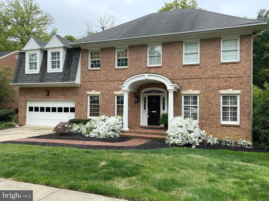 Custom built homes simply don't become available often! All Brick Home, 5 Bedrooms, 4.5 Baths, 2 car Garage, Over 6400 sq ft, nestled in an ideal location of the Washington DC suburbs! Amazing curb appeal...nicely landscaped and a brick walkway greets you as you approach the front door! Your soaring 2-story Foyer features a nice window, an elegant chandelier and wood staircase with beautiful hardwoods! Your bright and airy Living Room flanks the Foyer and features gleaming HARDWOODS and Sunlit Windows! From the Living Room, one can access the expansive Dining Room with stunning architectural detailsâ¦.custom painting, crown moulding, chair rails, picture mouldings, elegant chandelier, hardwoods and custom-built closet for tableware and glassware storage.  Itâs a dream for entertaining guests!  The Study offers doors for privacy and is ideal for working from home. The gourmet kitchen is equipped with top-of-the-line appliances (wall oven, cooktop, dishwasher, and a French door refrigerator), granite tops, Cherry Cabinets, tiled backsplash, spacious kitchen island and dumbwaiter servicing all three floors! A kitchen desk enables you to keep everything organized! The Breakfast Room has sunny views of backyard and access to an amazing deck with Pergola! A perfectly appointed wet bar allows you to entertain your guests with ease. The adjoining Family Room features a stone-surround woodburning fireplace and gleaming hardwoods, a bay window large enough to sit and relax in the sun! The nearby Powder Room was freshly painted features pedestal sink and toilet! The spacious Owner's Bedroom also offers a Sitting Room with a cozy gas fireplace and two walk-in closets, new carpet, another bay window for soaking up the sun!  The two Walk In closets are custom with mirror surround. The updated Owner's Bathroom features marble tile floors, expansive Steam Shower with seating, large jacuzzi tub, double vanities with marble tops, marble window seats, two linen closets, built-in shelves, and a private Water Closet with urinal! Bedroom 2 has gleaming hardwoods and hall bath appointed within steps.  Bedrooms 3 & 4 share an updated bathroom including tile floor/tub surround, granite top, fixtures, mirrors, and lighting! The Lower Level with sunlit walk-out elevation boasts huge recreation room with cozy fireplace and custom bench seating for bay window with wine cellar steps away from living space.  Finished lower level provides a 5th spacious bedroom with private bath, or space for Au Pair or In-Law Suite!  The Laundry room connects with the dumbwaiter for ease of laundry transport, endless storage with plenty of additional space for those that might enjoy a craft/creative time.  The basement also provides a sizeable storage area, big closets and woodworking shop.  Your treed back yard oasis features Open Air Deck with Pergola, slate patio, and striking water feature and rock bordered gardens.  Close to Washington DC and a few miles from Old Town Alexandria!  NO HOA!!