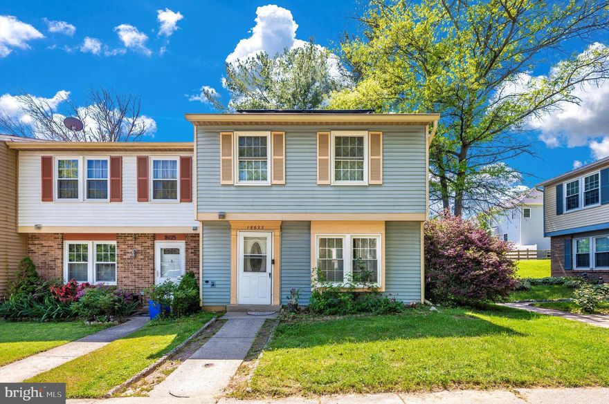 Welcome to this beautifully updated, light-filled end-unit townhome in the sought-after Meadowvale subdivision! This 3 bedroom, 1 full and 1 half bathroom home offers new carpets and paint throughout the entire house. Spacious living room, Spacious kitchen with eat-in area and tons of natural lighting.  Fenced in backyard backed up to a common ground that provides amazing privacy and view. Upstairs you will find 3 bedrooms and a bathroom. The primary bedroom has a large walk-in closet and plenty of bedroom space.  The backyard is full of plants both edible and perennial including raspberries, blackberries, strawberries, elderberries, cherry tomatoes, mint, sage, and other herbs. The retaining wall in the backyard was built in 2020.   New roof installed late 2019, Solar panels installed 2022 .  Nicely tucked away at the end of a cul-de-sac. Easy access to 370/270/200 and Shady Grove Metro & MARC Train.  Two assigned parking spaces, number 91.