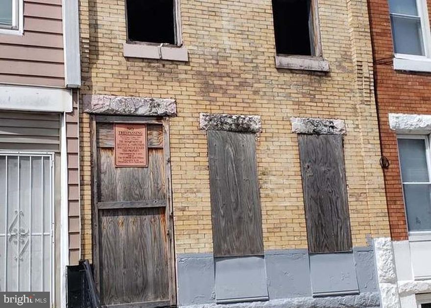 This property was used as a TWO FAMILY DUPLEX for many years, featuring two bedrooms on the first floor and one bedroom on the second floor. The property is VACANT and is a COMPLETE SHELL, having been fully cleaned out. This property is being sold AS IS with NO USE AND OCCUPANCY CERTIFICATE, and the buyer is fully responsible for obtaining any required approvals. The property requires a complete renovation and is being offered as a CASH SALE ONLY, with NO FINANCING AND NO SELLER FINANCING available. DO NOT ENTER THE PROPERTY. ENTRANCE IS STRICTLY PROHIBITED; prospective buyers may look through the FRONT DOOR ONLY to verify that the property has been cleaned out.  The OWNER WILL NOT BE LIABLE for any access or use, and buyers are responsible to USE DUE DILIGENCE. The property is being sold AS IS, IN ITS PRESENT CONDITION, WITH NO WARRANTIES, and CASH ONLY. The owner is a licensed real estate agent.