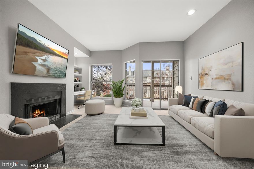 Welcome to the Penderbrook Square community! This impeccably maintained condo features fresh paint and new carpet, offering both comfort and style. Step into the well designed family room, complete with a built in desk area ideal for a home office and a cozy fireplace. The family room opens to a private balcony, perfect for outdoor entertaining and relaxation.

The updated kitchen features stainless steel appliances, while the spacious bedroom offers a large walk in closet with ample storage. A washer and dryer are conveniently located in the unit. Recent updates include a hot water heater (2024) and HVAC system (2021). This condo includes one reserved parking space along with plenty of visitor parking for guests.

Enjoy the Penderbrook Square lifestyle with outstanding community amenities, including an outdoor pool, exercise room, car wash station, tot lot and playground, BBQ area, and basketball courts. Located at the bottom of the hill is the Penderbrook Golf Club, a public course featuring a restaurant ideal for dining and socializing.

Ideally situated near Route 66 and Route 50, this home is just minutes from Whole Foods, Wegmans, Fairfax Corner, Fair Oaks Mall, and Fair Oaks Hospital.