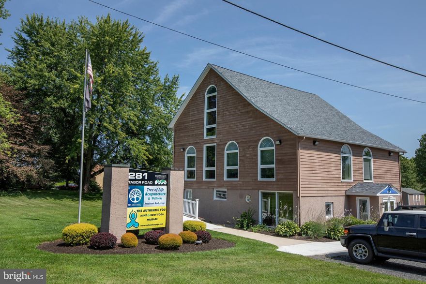 Currently configured as a triplex, this multi-unit building offers a great opportunity for an investor or an owner/user with prime highway frontage and the possibility to build an additional structure.  A converted barn, fully renovated and updated, tenants in the holistic health sector enjoy high ceilings on the second and third floors (including 12 soaring ceilings in the third floor yoga studio) and large windows.  The ground level office has served the owner for many years, and will be delivered vacant as part of the sale (great for an owner-user who can enjoy the passive income from the other tenants).  Ideally located on the corner of Tabor and Route 611, this high-visibility property sits immediately next door to a newly built beer distributor, and is close to a major-draw shopping center that includes a Turkey Hill gas/minimart, car wash, daycare, medical, and the popular Kimberton Whole Foods grocery store and Seraphina's Cafe.  Average daily traffic count of 15,000, and plans on file to build a mini warehouse storage facility, with plenty of parking and recent capital improvements.