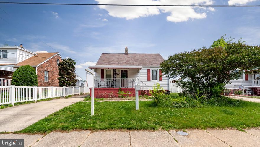Spacious Cape Cod on a quiet one way street. The owner hates to leave this home, that was designed  with a family in mind.  Covered front porch. Combination living and dining rooms. Huge kitchen with separate Breakfast space. 1st floor laundry which opens to rear yard. Large Garage in fenced rear yard.