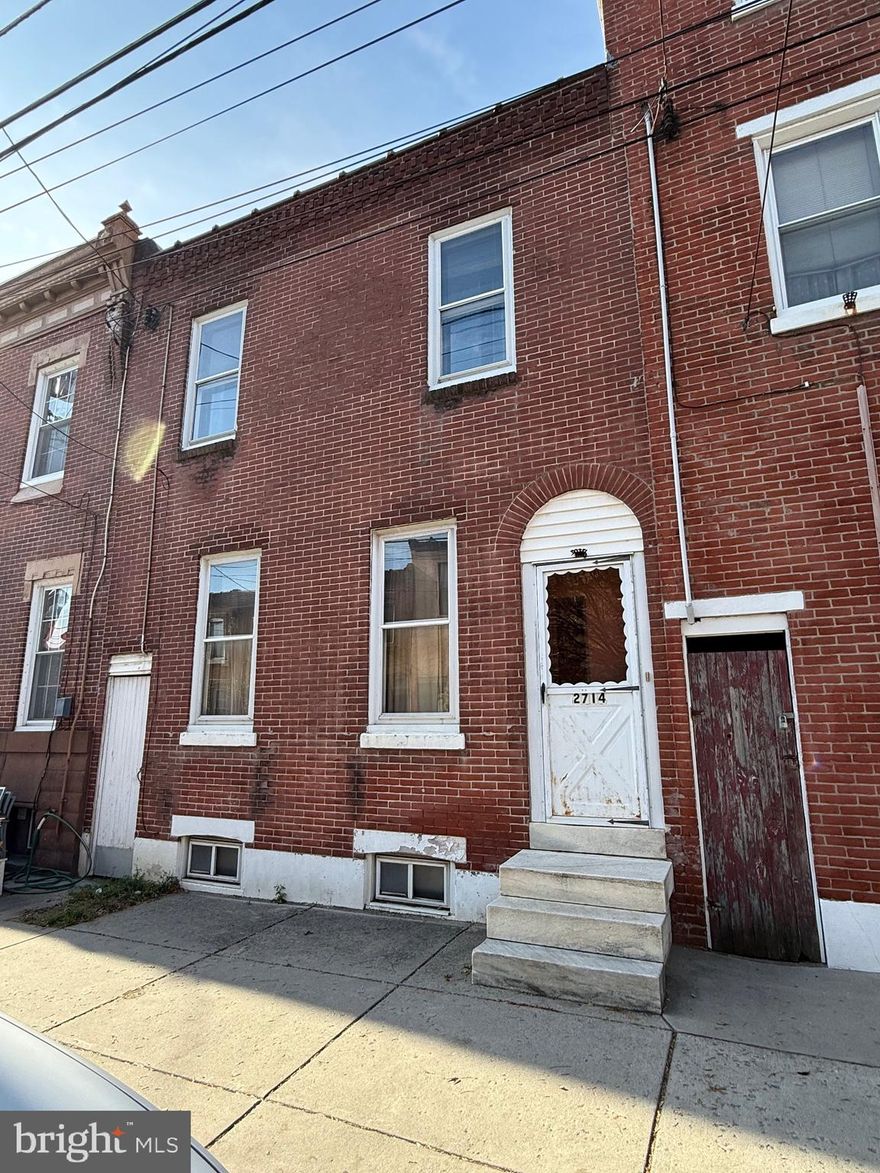 Rare investment opportunity in the highly desirable Port Richmond area. New heater just installed!  This 3-bedroom home is perfect for someone looking to build their portfolio or renovate for a quick resale. With access to major transit routes, local shops, and I-95, the potential is endless. The main level features a spacious living area with high ceilings throughout. The above-average living space for the area makes for easy layout changes to create a unique space. This property is one of the few that has front access to the backyard without going through the home. An ideal addition for any investor interested in a rapidly appreciating neighborhood.