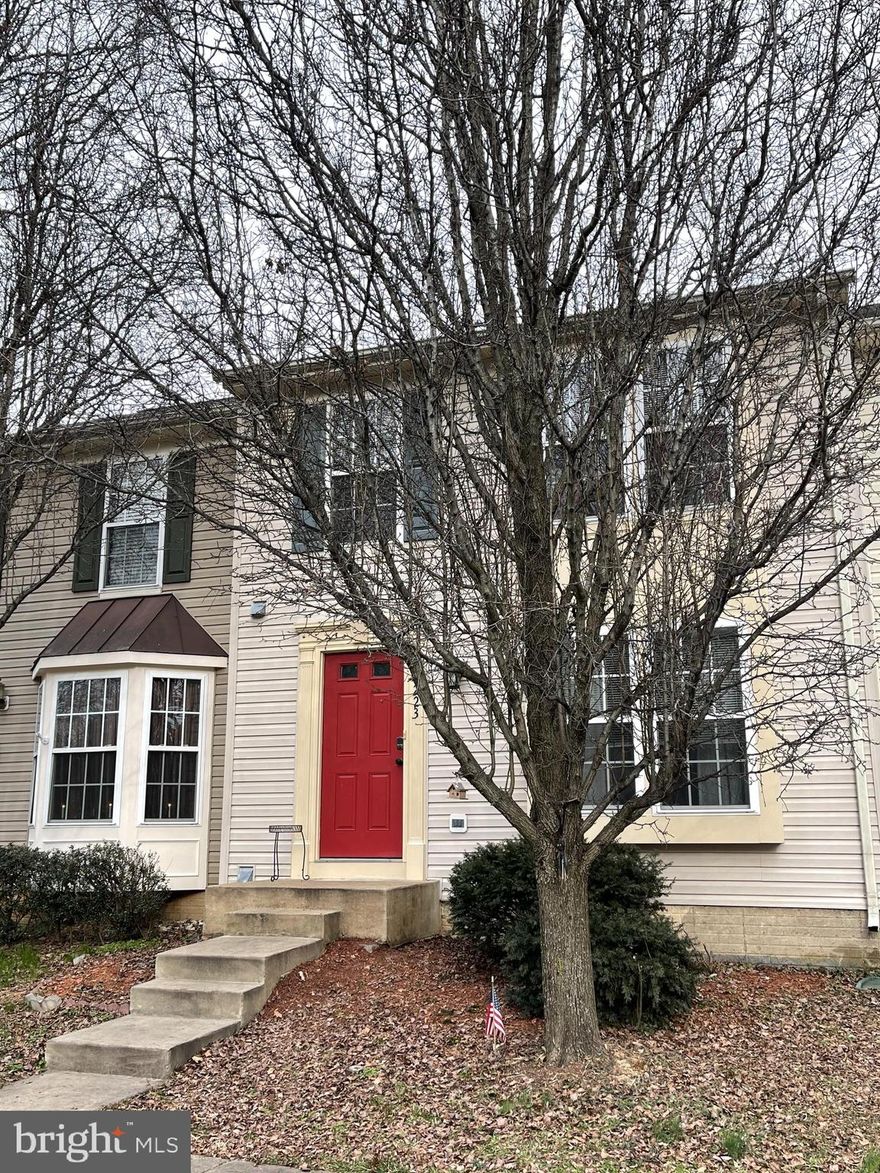 3 level townhouse located on cul-de-sac, so no through traffic. Fenced  yard  backs to wooded common area.  2 assigned parking spaces plus extra parking for guests. 3 bedrooms with 2 full and 2 half baths. Family room in basement plus an extra finished room  which could be used for workouts, crafts, or a home office. Washer and dryer in laundry room with lots of room for storage. Community is convenient to shopping, day care, and schools. Also close to commuter parking lot. Salem Fields has a community pool, playground, tennis courts, and walking paths. A great house  that's affordable in a great community!