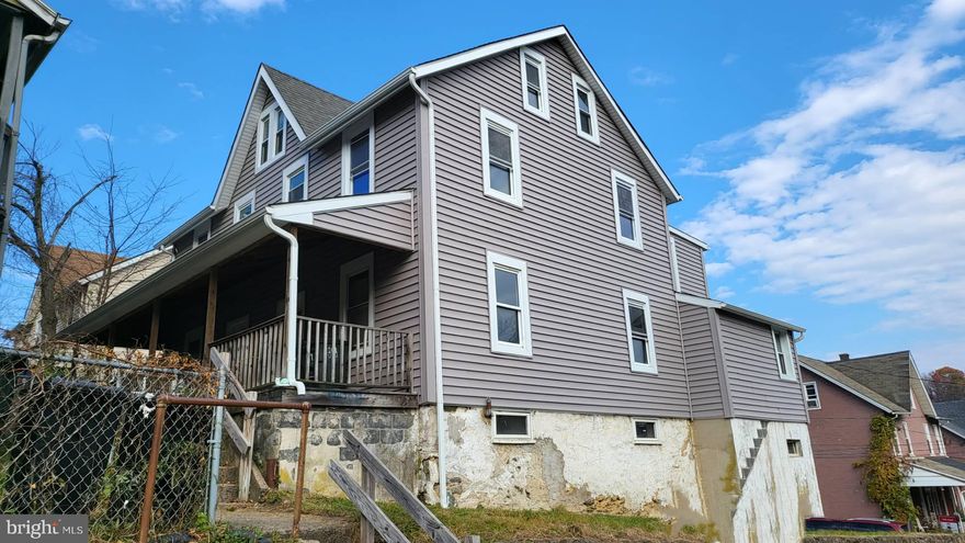 Here's a great opportunity for the contractors/investors to either fix and flip or hold and make some rental income!  10 Woodland Avenue is being sold along with the adjoining 12 Woodland Avenue property.  Both homes have a completed exterior that features newer (2022) siding, soffits, gutters and capped windows.  The interior has been gutted and is ready to be rehabbed.   Both sides have a living, dining, kitchen space along with an additional room for a bath/laundry on the first floor.  The second level is setup for two bedrooms and a spacious full bathroom.  The third floor with hallway access provides space for a third bedroom.  Bring your vision and tools and take advantage of this opportunity to gain some sweat equity.