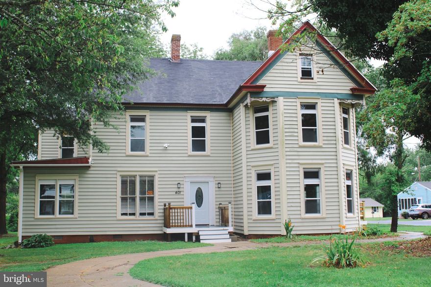 ***PRICING ADJUSTMENT***
This gem has been thoughtfully upgraded and is an ideal property for a single family or multigenerational living and it presents a great opportunity for an income producing investment. Experience the charm of original Victorian style while enjoying modern functionality- Live in one unit while the other generates rental income, or accomodate extended family with complete privacy and independence. The list of new items or  upgrades is vast. To name a few: all appliances, new roof, new flooring, new and  improved bathrooms, newly installed mini-splits, etc.  A rare find of this size and elegance sits on a perfectly situated desirable corner lot. The ample outdoor space includes fruit trees, garden space  and a space for a serene koi pond. A home where historic elegance meets financial opportunity. Don't let this Hurlock treasure slip away!