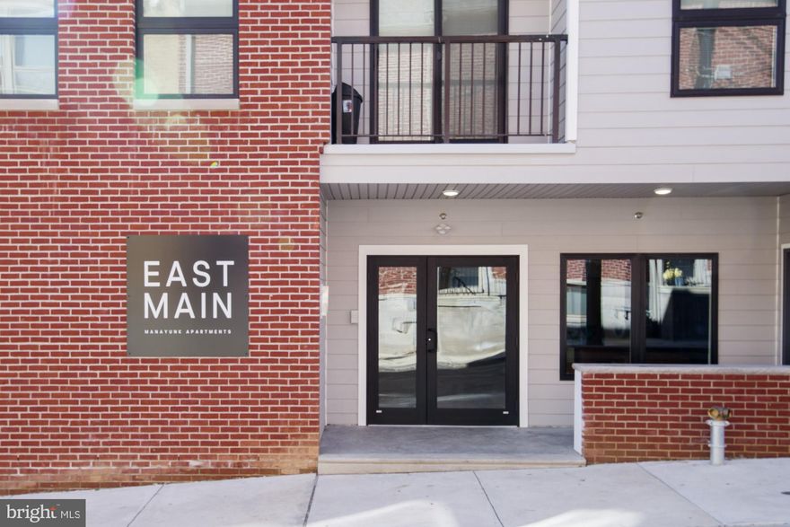 1 Bedroom plus Den unit available now! 
Welcome to the East Main Manayunk Apartments, a luxury unit apartment community in an incredible location. Featuring 29 spacious, pet-friendly apartments, with open floor-plans, modern finishes and private balconies. Units come standard with stainless-steel appliances (including a gas range and dishwasher), in unit laundry and hardwood flooring. Secure garage parking on the ground floor and storage space is available to rent, first come first serve. Community features include a lobby lounge, elevator, landscaped grounds with a dog park and accessible bike storage. Situated just one block off main street, take full advantage of the restaurants, cafes, bars, boutiques and fitness facilities well within walking distance. Runners and cyclists will enjoy close proximity to the Manayunk Canal Tow Path and Manayunk Bridge Path. Direct access to Interstate 76, and the Septa Regional Rail will get you quickly into Center City or the surrounding suburbs of the Main Line, Conshohocken and King of Prussia.