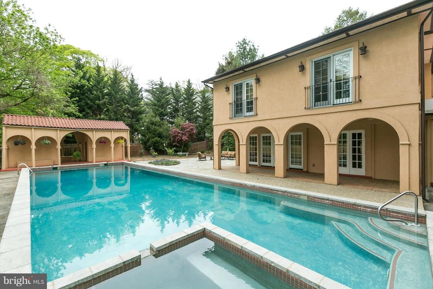 HoHoHo! New Price! Wrap up the savings make this your new home for the holidays! Unique and fabulous villa with 80 year history of famous people and elegant entertaining. 2 acres in the heart of Towson w  over-sized heated pool, hot tub and bath house w outdoor kitchen possibilities; courtyard and tea house. Custom kitchen and renovated second floor includes huge laundry and large master suite.
