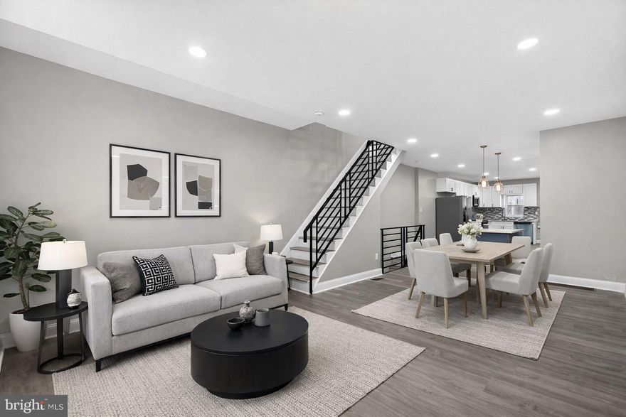 Welcome to this beautifully fully rehabbed 4 bedroom, 2.5 bath home on a quiet block in Cobbs Creek. Designed with today’s buyer in mind, this move in ready property offers modern finishes, a functional layout, and flexible living space across all levels.

The open concept main floor features a bright living room, dining area, and updated kitchen, perfect for everyday living and entertaining. A convenient powder room completes the main level. The kitchen comes equipped with brand-new appliances, including a refrigerator, dishwasher, range, and microwave.

Upstairs, you’ll find three spacious bedrooms and a full beautiful hallway bathroom, all complemented by new windows throughout that bring in abundant natural light.

The finished basement adds valuable living space, featuring a fourth bedroom, a full bathroom, and laundry hookups, making it ideal for guests, a home office, or multi-generational living.

Enjoy outdoor living with both a covered front porch and a rear porch leading to a low-maintenance concrete yard. Located on a quiet, residential block with convenient access to public transportation, parks, and major routes, this home delivers comfort, style, and practicality.

Schedule your showing today and make this turnkey Cobbs Creek home yours.

*Some photos have been virtually staged*