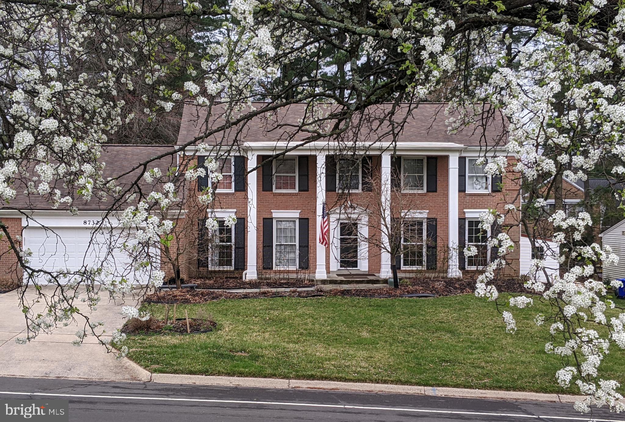 6BR/4BA Four-column Brick Colonial + Vaulted ceiling foyer + Winding staircase + Large fireplace + French Doors + Expansive back deck + Floor to ceiling windows + Freshly painted interior + Newly refinished hardwood floors + 2 Master suites + Remodeled kitchen and bathrooms + Tropical landscaping + Mature Jiro Persimmon and Fig Trees + Park with trails + Excellent schools. New fridge/stove ‘25, deck ‘24, garage door ‘21, hot water heater ‘16, AC/furnace ‘15, roof ‘14. Abundant sunlight and open space, must-see home in Potomac.