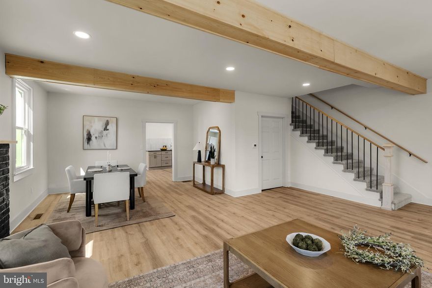 Recently remodeled and move-in ready, this home at 204 N Hoernerstown Rd blends modern finishes with clean, functional design. The main living area features an open layout with new flooring, recessed lighting, and exposed wood beam accents. Large windows bring in natural light and connect the living and dining spaces, creating an ideal setting for everyday living or entertaining.
The updated kitchen offers new cabinetry, modern hardware, stainless steel appliances, and durable countertops with a clean tile backsplash. The layout is efficient and practical, with ample cabinet storage and workspace.
Outside, the property includes a detached garage/outbuilding that provides additional storage or shop space. The exterior offers simple maintenance and practical space for parking and everyday use.
Conveniently located near Hershey, Hummelstown, and major commuter routes, this property offers updated living with easy access to local amenities, shopping, and dining.
Move-in ready and recently renovated, this home presents a clean, modern option in a desirable location.