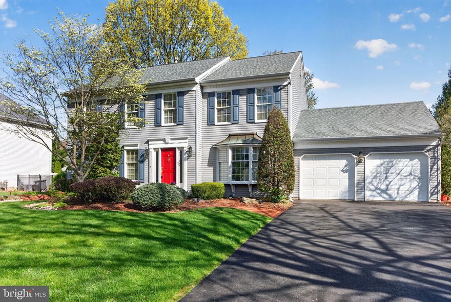 Classic 4-bedroom, 2.5-bath Colonial nestled in the Pointe North community. This well-cared-for home offers timeless charm paired with thoughtful upgrades throughout. Hardwood foyer accented by an elegant upgraded iron railing. Spacious Living Rm features French doors that open to a cozy first-floor Family Rm, complete with a brick hearth and wood-burning fireplace. Kitchen showcases granite countertops, a newer island with soft-close drawers, gorgeous tile backsplash, pantry, and a 5-burner gas cooktop. Additional features include a dishwasher, microwave with wall oven, and ceramic flooring that extends through the kitchen, bathrooms, and 1st floor laundry area. Formal dining room with classic wainscoting. Upstairs, the large primary suite offers a 6' x 9' walk-in closet, crown molding, and wainscoting. The stunning upgraded en-suite bath includes a vaulted ceiling, corner tiled shower with glass doors, dual vanity with solid surface countertops, medicine cabinet, and track lighting. Wonderful finished basement areas plus unfinished space for storage or a workshop. Step outside to the inviting 26' x 13' rear deck overlooking beautifully maintained landscaping. A charming front brick walkway and 2 car garage completes the picture. Refrigerator, washer, and dryer remain.