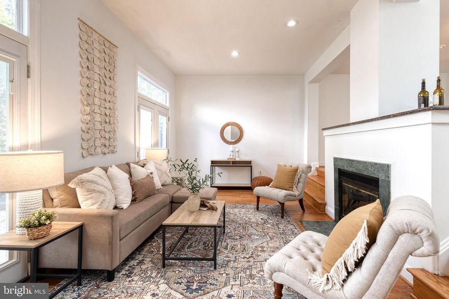 Exceptional Properties. Exceptional Clients. THIS IS NOT YOUR TYPICAL FEDERAL HILL HOME…..Why you ask? The Community green space, private community courtyard, 2 Parking spots & 2 visitor spots to start!! Grindalls Yard community is highly coveted & sought after. This spacious home offers 4 bedrooms, 3.5 baths, and over 2000 finished square feet of living space!! Gleaming hardwood flooring, and beaming with natural light surely this is a place you would love to call home. The main level boasts a foyer, kitchen w/ breakfast nook, bay window, tons of cabinet space, and SS appliances. The dining room overlooks the living room w/  wood burning fireplace, tall ceilings, and double French doors offering access to your fenced brick patio, a fantastic spot for your morning coffee. A Powder room completes this level. The upper level provides 3 bedrooms & 2 full baths including the spacious owners suite. The lower level features an additional bedroom which could also be used as a rec/family room, a full bath, laundry room, and a storage/utility room. Grindall’s yard residents enjoy off-street assigned parking, EV charging stations, and community greenspace. Steps away from Federal Hill Park, newly redeveloped Rash Field Park, skate park, harbor waterfront, MD Science Center, Cross Street Market, ice rink, playground, public volleyball courts, retail shops, coffee spots, and more. Quick access to I-95, Harbor water taxi, M&T Stadium, Camden Yards, and the Marc Train makes it perfect for both work and play. New Roof Gutters & Downspouts. Dont miss out book your showing today!