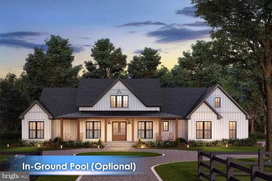 Set on 2.3 acres overlooking a perfectly manicured pond, this is the kind of property people wait for but rarely find.

A true main-level living design with over 4,000 finished square feet, it offers the flexibility for multiple generations, long-term guests, or simply the ability to spread out without compromise.

From the moment you enter, the scale of the home becomes clear. A dramatic 19-foot foyer open-concept living space anchors the main level, bringing together kitchen, dining, and living areas in a way that feels both expansive and connected. Natural light, volume, and sightlines all work together here this is where everyday living and entertaining naturally happen.

Total finished living space: 4012sf.  The main level spans 2,726 finished square feet and includes three spacious bedrooms, each with vaulted and/or tray ceilings, along with three and a half bathrooms all thoughtfully positioned on one level for ease and accessibility. Private suite options with side balconies create separation and flexibility rarely found in homes of this style.

The finished lower level adds an additional 1,286 square feet, complete with a wet bar  ideal for entertaining, extended stays, or creating a completely separate living experience. An additional 1,440 square feet remains unfinished, offering a clear path for future equity and customization based on how the next owner chooses to live.

Outdoor living is just as intentional as the interior. With over 950 square feet across front, side, and rear porches, the home invites you to slow down, gather, and take in the setting. Positioned on a knoll, the views of the pond and surrounding landscape create a sense of privacy without isolation.

A three-car side-load garage completes the functionality, while the location keeps you connected—just minutes to the Town of Warrenton, approximately 15 minutes to Gainesville, 30 minutes to Fairfax, and about 40 minutes to Washington, D.C.

For those thinking ahead, an optional in-ground pool is available with a contract ratified by May 31, 2026 adding another layer to what is already an entertainer’s dream.

This is more than a home.  it’s a layout, setting, and design that answers a question many buyers are already asking: where can I find space, flexibility, and connection without sacrificing convenience.

“The Middleburg” by South Run Designs was created with intention around how people actually live today.

Choose your interiors, the pictures you see are ACTUAL house exterior elevations on this lot. Choose to add a pool or add a hot tub your choice. Enjoy the gym in walk out basement, recreation room and wet bar finished to perfection waiting for you to entertain and enjoy.