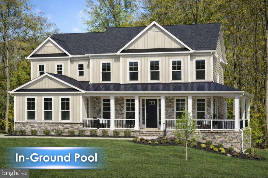 NEW CONSTRUCTION — MOVE-IN SUMMER 2026. FIOS INTERNET. Custom-built 4,942 + SF colonial on 2.3 private acres with in-ground pool, pond views, and no HOA. Minutes to the Town of Warrenton with all the privacy of a country estate.

Three finished levels of premium living positioned on a wooded knoll off Meetze Road overlooking a picturesque pond. This is the kind of setting that stops you in your tracks — geese gliding across the water, mature trees framing the property, and nothing but peace and quiet in every direction.

The main level is designed for living and entertaining. A wraparound porch greets you at the front — perfect for morning coffee or watching the pond come alive at sunset. Inside, the open-concept great room flows into a kitchen built for gathering, anchored by an 8-foot island with seating. Step through to the screened porch and deck off the back of the kitchen where you'll overlook the wooded yard and your private in-ground pool. A separate dining room provides space for formal occasions, and a private office with its own entrance off the wraparound porch gives you a dedicated workspace without interrupting the flow of the home. Natural light pours in through windows across the front and rear elevations, creating a bright and spacious feel throughout.

The upper level features 3 bedrooms and a loft — or configure as 4 bedrooms if you prefer as well as a game room finished in basement that could serve as your 5th bedroom if needed, guest suite or keep as intended. The primary suite is generously sized with a walk-in closet and luxury bath. Upper level laundry keeps daily routines convenient. 9-foot ceilings on both the main and upper levels.

The fully finished lower level walks out directly to the pool area. A large family room and entertainment space anchors this level — wide open for game tables, media setups, or however you envision it. A full bath, large storage closet for pool supplies and equipment, and your choice of luxury vinyl plank or carpet complete the space. Double doors open to the backyard and pool, making this the ultimate indoor-outdoor entertaining level.

The in-ground pool is situated in the back right of the home with concrete surround, fencing, pool heater, and cover included. This is a turnkey property — no extras to chase down after closing.

2.3 acres with plenty of garage and driveway parking, no HOA restrictions, and a location that puts you minutes from Warrenton's shops, dining, and commuter routes while feeling a world away.

Currently under construction with a projected completion of July/August 2026. Secure this home now, place your deposit, and select your interior finishes, exterior siding, and brick color to make it yours.

Total first and second floor: 3,414sf 
Total basement finished: 1,528sf
Total 2 car garage: 473sf
Front covered porch: 338sf
Rear covered porch: 144sf
Unfinished basement storage: 173sf