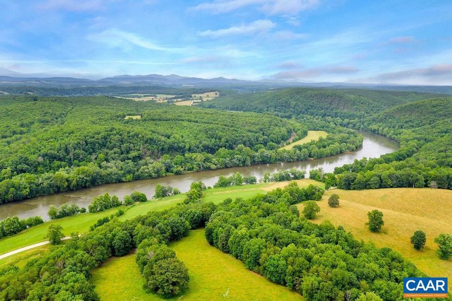 Quintessential Virginia Farm Living // "Bent Creek Farm" offers jaw dropping views on 271+ acres with over 1 mile of James River frontage! Enjoy 360 degree mountain and pastoral views with room for everyone to live, work, and play. Property includes a spacious 3 BR Manor house with 3-car Garage, 2 BR Farm/Guest house with 1-car Garage, tenant's/caretaker's Cottage (apartment above 2-car garage with pit) plus multiple outbuildings -- Equipment Barn with Lift, Office, Gym and 1.5 Baths, Cattle Barn (formerly horse Stable), Hay Barn, small equipment Barn, riding Arena and run-in Sheds. Bells and whistles are all here -- Pool with incredible views, skeet pulls, man-made lake, natural pond, spring fed creeks, secluded picnic/camping area, and much more. "Bent Creek Farm" is an outdoor lover's dream. Shown by appointment only. Priced below market! Come see what all the fuss is about.,Fireplace in Family Room,Fireplace in Living Room