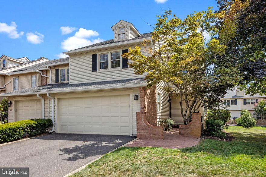 Welcome home to 96 Sutphin Pines in Yardley, PA.                                                                                                                                     
Situated at the back of a cul-de-sac on the edge of the community, this brick end-unit townhome with a two-car garage offers a private and quiet setting within one of Yardley’s most desirable neighborhoods. Sutphin Pines is a community of just 98 residences, celebrated for its beautifully landscaped surroundings and meticulously maintained common areas. Residents enjoy a refined, maintenance-free lifestyle with a sparkling saltwater pool, tennis/pickleball courts, and lovely walking trails throughout the neighborhood.
The entrance to this home begins with a private brick walkway leading to a welcoming front porch—perfect for enjoying your morning coffee. Inside, a grand curved staircase sets the tone for the home’s bright and airy design. Hardwood floors flow throughout, and the updated kitchen overlooks open space, and the community tennis courts beyond. The living room is warm and inviting, featuring an electric fireplace and elegant French doors that open to a large private brick courtyard with a brand-new paver patio. This outdoor space is ideal for entertaining or relaxing in complete privacy.
Upstairs, three spacious bedrooms and two baths provide comfort and style. The primary suite offers a large walk-in closet plus two additional closets, as well as an updated en suite bathroom with a large vanity. The two additional secondary bedrooms also feature generous closet space. For even more flexibility, there is an option to add a staircase and finish the third-floor loft, creating an additional 550+ sq ft of living space. The loft already includes built-in closets, making it a perfect option for a home office, studio, or guest suite.
A second open, curved staircase leads to the large, finished basement, with a cozy wood-burning fireplace and wet bar.  There is also a large laundry room with cabinets and counter space.  The basement has additional space for storage.  
The exterior has been updated with brand-new siding and a new garage door, while the HOA covers the roof, gutters, lawn care, landscaping, snow removal, and trash service—ensuring a truly carefree lifestyle.
Beyond your doorstep, enjoy walks or bike rides along the nearby Delaware Canal Towpath, explore charming Yardley Boro, or take advantage of the home’s unbeatable convenience. Located in Lower Makefield Township within the award-winning Pennsbury School District, Sutphin Pines is just minutes from shopping, dining, and major commuting routes with rail access to Philadelphia, Princeton, and New York.
This move-in-ready home perfectly blends elegance, convenience, and low-maintenance living in one of Yardley’s most sought-after communities.
