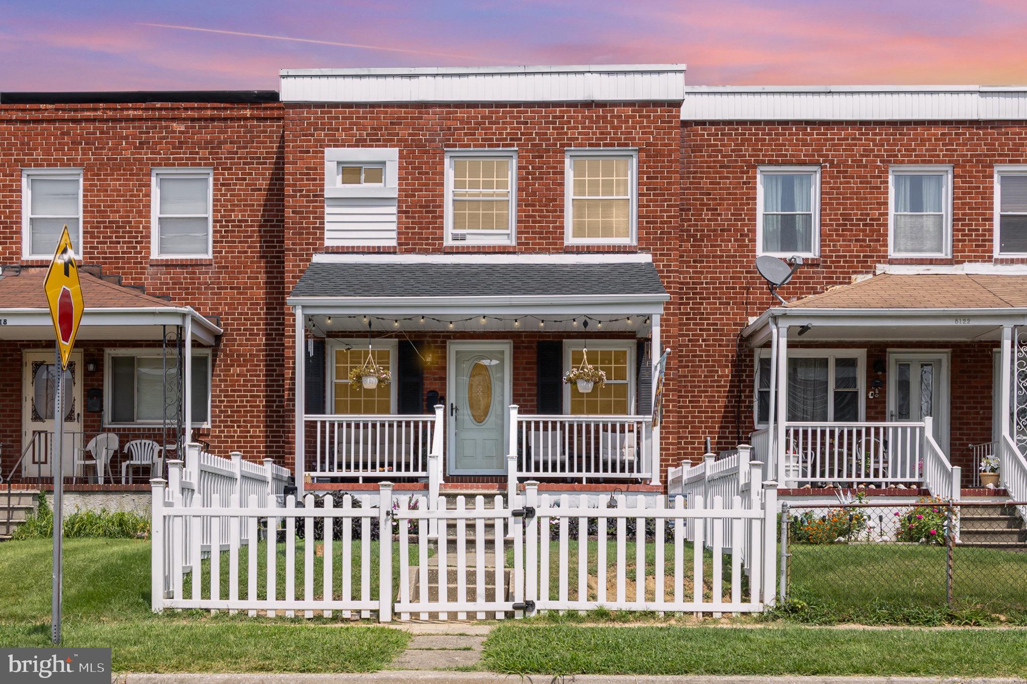 Welcome to this gorgeous, spacious and modern 3 bed, 1.5 bath row home with fenced front and rear yard, parking pad and rear deck. Very well maintained, and updated! Walk in through the fully fenced front yard and up the steps to the large covered front porch (just done in 2024), and enter into the main floor. Walking through the front door brings you to a large living room area with hardwood flooring and an accent wall. This room flows into the open concept dining room, and kitchen area. The dining room has wood floors and flows openly into the modern updated kitchen that was done in 2018 with granite countertops, custom cabinetry, backsplash and stainless appliances. A rear door off of the kitchen opens out onto the covered rear wooden deck that was just built in 2020. The deck has stairs that walk down into the fully fenced backyard with rear parking pad.
Taking the stairs to the second floor brings you to three bedrooms and a full modern bath that was just renovated in 2022 with granite vanity and tiled tub/shower combo. In the recently finished basement is a finished living area with LVP flooring that could serve as a living area or a fourth bedroom. On. the other side of the basement is an unfinished storage area with plenty of space, mechanicals, laundry facilities and a half bath for convenience. All big ticket items in this house are newer and well maintained including the HVAC in 2018 and the roof in 2025. You can't get better than that! This house is gorgeous, pristine and move in ready. Come see it. today!