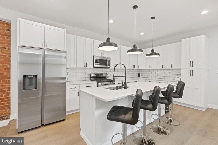 Beautifully renovated, end unit townhome offers 1200sqft with 3 bedrooms, 2.5 bathrooms conveniently located just minutes from Johns Hopkins, Patterson Park, and to I-895 to commute out of the city. This home offers a 1 car attached garage, a spacious private deck, open concept living room and kitchen with quartz countertops, stainless steal appliances all less than 1 year old.