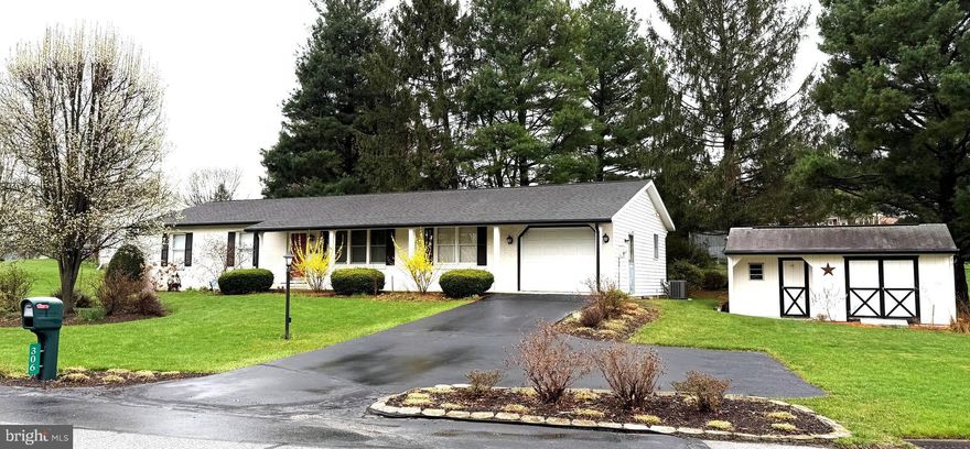 There is a lot to like about this Boiling Springs ranch home.  An updated, eat-in kitchen features solid surface countertops, hardwood floors and a stainless steel appliance package, including a six-burner gas range.  Separate living and family rooms in addition to a 3 season room allow for many options with living spaces.  The primary bedroom features a full bath with a walk-in shower.  The second full bath includes a tub/shower combo.  Additional features include a main level laundry room and an attached, oversized, 1 car garage.  Recent updates include the kitchen, living room windows, garage door and opener and new gutters, downspouts and gutter guards.