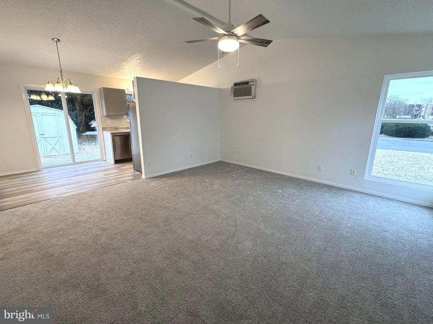 Take a fresh look at this new kitchen! Updated and adorable 3BR/1BA rancher w/ a great open floorplan on a nice-sized yard backing to a hedgerow of trees. * * * New architectural-shingle roof * * * New siding * * * New windows * * * New flooring * * * New Stainless Steel kitchen appliances - New Granite Counters - New Cabinetry * * * New lighting inside + out * * * New sliding patio door * * * New ceiling fans in each bedroom + living room * * * fresh paint throughout, new outlet covers + plates. * * * Water heater 2 years young! * * * Close to shopping, dining, and events at SU and Downtown Sby, but on a small, residential street of cute homes. Bright and breezy home designed to utilize every square foot, and live larger than it appears. Vaulted ceilings in the living room, dining, and kitchen. New, Frigidaire stainless steel kitchen appliances and new LVP flooring in the kitchen/dining room. New carpet in the living room and bedrooms. Full bath w/tub/shower combo, new LVP floor, new vanity top + faucet. Primary bedroom features a walk-in closet, new carpet, new ceiling fan. Bedrooms 2 and 3 offer new carpet + new ceiling fans. Laundry room includes washer + dryer. Relax or BBQ on your patio, or enjoy an afternoon in the nearby Salisbury City Park + Zoo - less than a mile from your new home. About 5mi to the Salisbury Regional Airport, or 30mi to Ocean City. Sizes, taxes, distances approximate