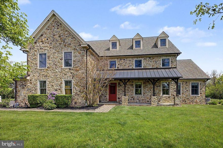 .Privately set on 33.8 acres of open fields and tree-lined boundaries, this custom 6,200+ square foot stone residence—constructed entirely in stone—offers a rare balance of privacy, scale, and accessibility, just over an hour from New York City.

Designed for both everyday living and extended stays, the home features a flexible, gracious layout well-suited for multi-generational living, guest accommodations, or a refined weekend retreat. Radiant heated floors, Brazilian hardwood flooring, and generous room sizes reflect quality craftsmanship throughout, while the home is comfortably livable as-is with the opportunity to tailor interiors over time to suit a more personalized aesthetic.

Positioned to one side of the property, the residence allows the surrounding acreage to truly shine—offering exceptional flexibility for a pool, equestrian pursuits, gardens, or the potential for a guest residence, subject to township approvals. The property directly borders High Rocks State Park, enhancing both privacy and the natural beauty of the setting.

Ideally located near Doylestown and New Hope, with easy access to Philadelphia, Princeton, and New York City, this offering presents a rare opportunity to secure meaningful acreage, privacy, and flexibility—without sacrificing connection to the towns, amenities, and lifestyle that define Bucks County living.
