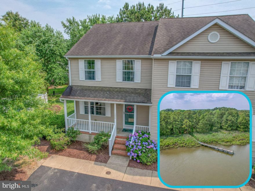 Adorable & Affordable Townhome Condominium with water access on Piney Creek!  Perfect for kayaking or canoeing! Beautiful walk down the pier to Piney Creek! This move in ready 3 Bedroom, 2.5 Bathroom End Unit  features a covered front porch and lovely back deck to relax on & enjoy nature. You are located in a prime location, close to everything including TONS of bars and restaurants at The Narrows and on Kent Island. 5 Miles to the Bay Bridge for commuters and everything you need is nearby! Move in Ready! Seller will need a settlement date end of Sept or you can settle anytime, with a seller post occupancy through end of Sept.* Offer Deadline, Monday, June 19th at 10am.