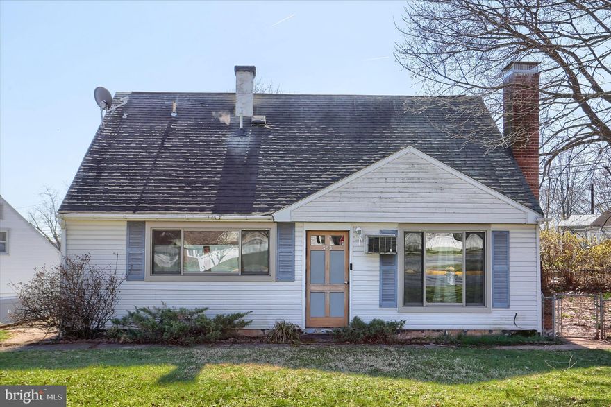 3 Bedroom Cape Cod located on a corner lot. Add a door to the Den, and voila, you have a 4th bedroom.
Beautiful remodeled bath, Gas heat with ductwork in place to add C/A. Full wall brick fireplace. Off-street parking and plenty of curb parking, as the home is located on a corner lot. Great property to live in instead of paying rent and remodel on your terms. All appliances stay.