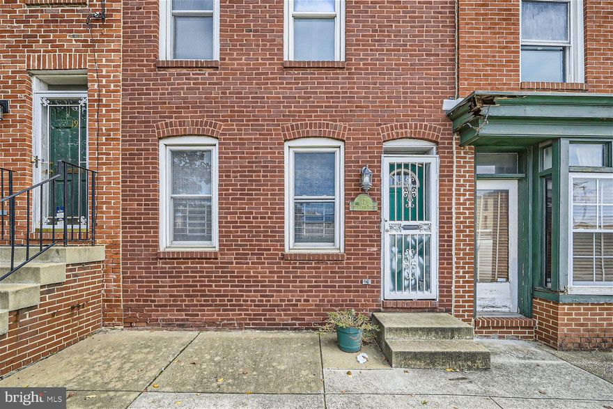 Classic Baltimore brick Townhome located in the heart of Washington Hill.  This 3BR/2.5BA offers three floors of living space and is filled with tons of natural light, high ceilings, and original character. The main floor offers a spacious living room, a center dining room, a half bath and kitchen with plenty of counter space and cabinets.  A side door leads to a cozy fenced yard with green space and off street parking just outside.  The second floor offers a full bath, two spacious bedrooms, one with stairs leading to the third floor.  On the third floor is another full bath, laundry, and the third bedroom or maybe an office/playroom/family room.  This home is ideal for any new homeowner and is a short commute to restaurants, shopping in downtown Baltimore!