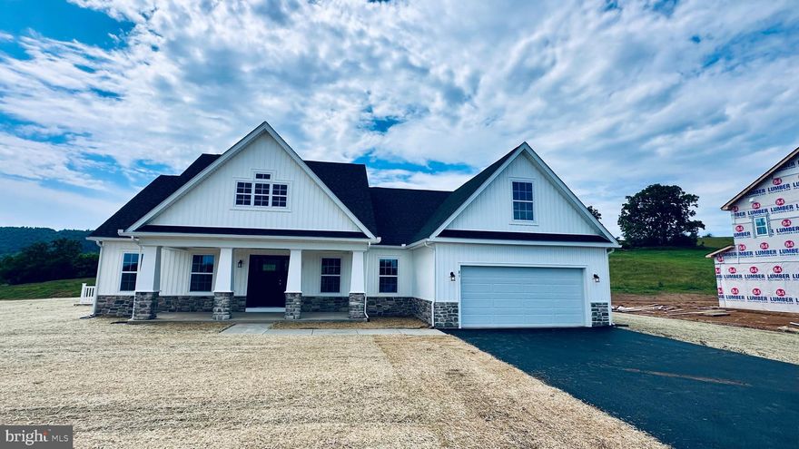 This Rancher boasts a unique floor plan in the beautiful Community of High View Estates, your own spacious 1.74 acre lot. This is the premier lot in the subdivision. This home features a front covered porch to enjoy all of the wonderful scenery. This home features 3 BR, 2 BA,, living room with cathedral ceilings, kitchen includes an island, stainless steel appliances, and granite countertops, master bedroom has vaulted ceilings and a private bathroom with a tiled shower and linen closet, & 2-car garage with opener.